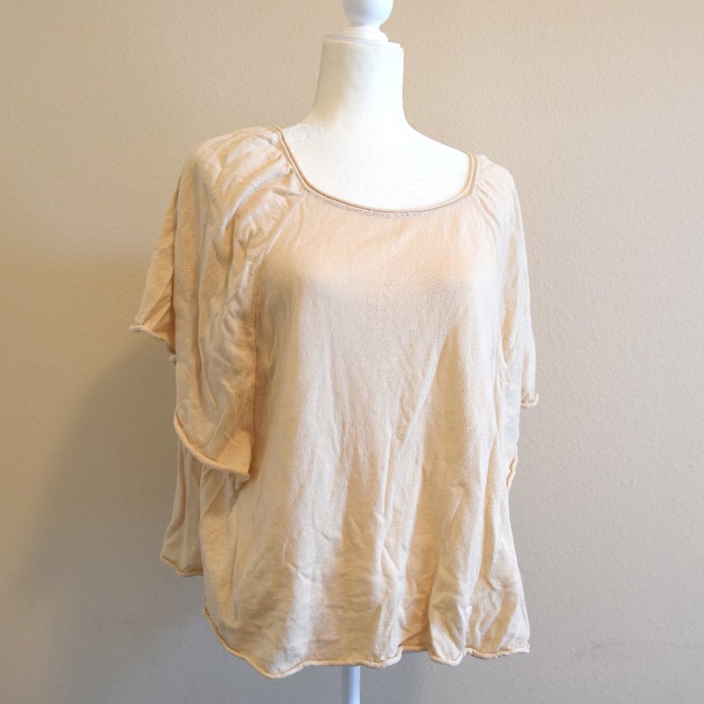 ZARA KNIT Cream Beige Nude Top NWOT Small S